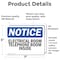 Signmission Electrical Room Telephone Room Inside, 7 in W x Rectangle, Vinyl Decal OS-2PACK-NS-D-57-L-11692 - alternate 5